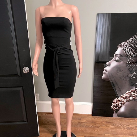 “All American” Black Bandeau Top MIDI Dress. Very Classy & Sexy. Size US 4. - Picture 1 of 5
